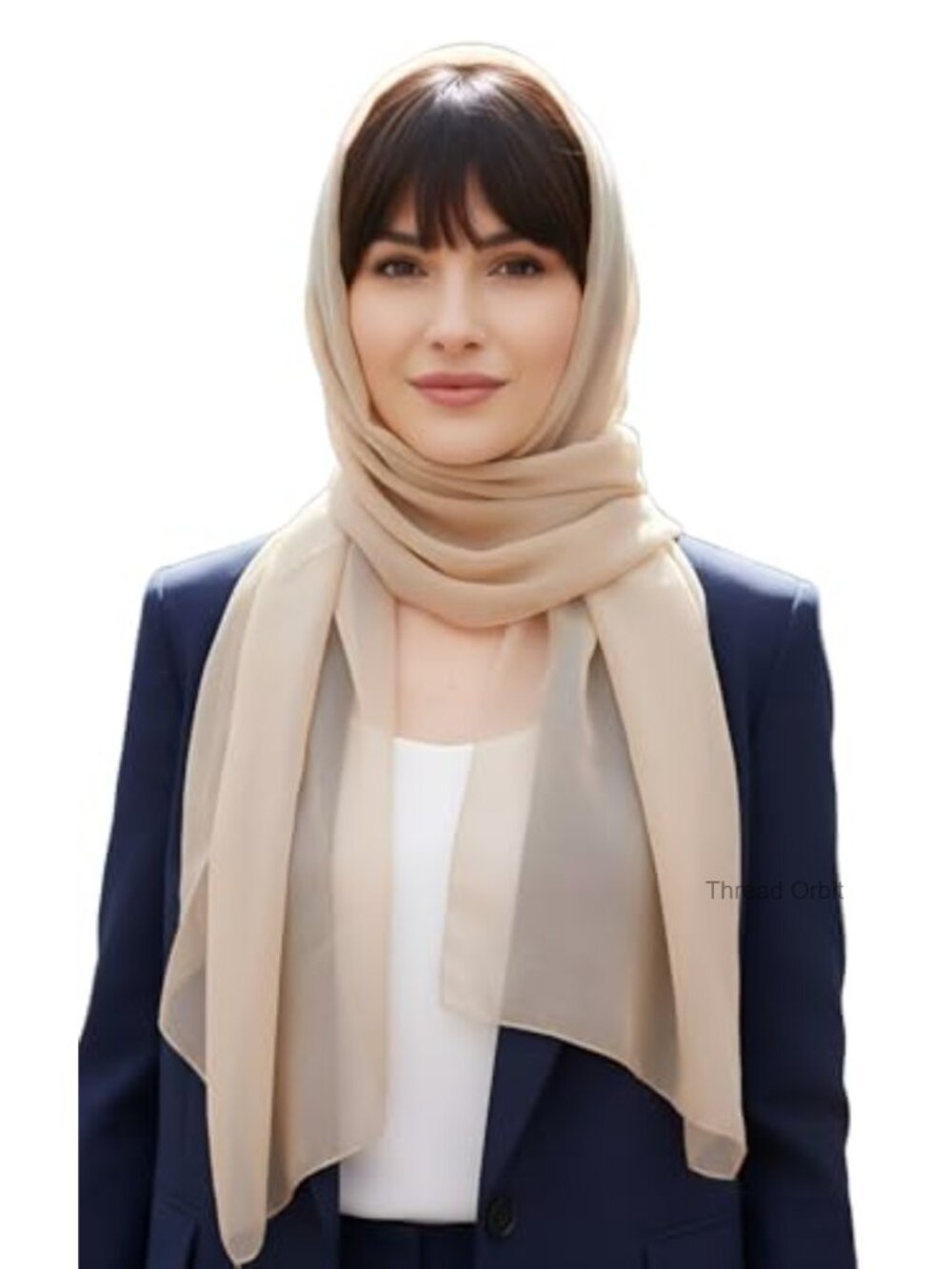 Sheer Chiffon Scarf Silk Feel 60x20 Lightweight Evening Bridal Wrap